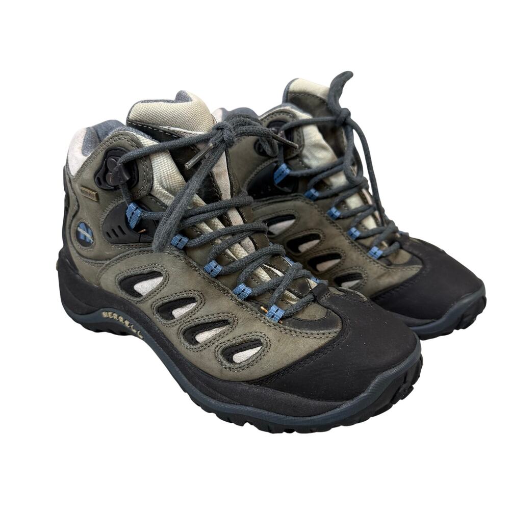 Merrell Reflex Mid Boots Womens 8 10596 Boots Shale Gray Waterproof Hiking Shoes